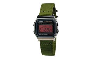 CASIO Мужские часы Retrofit Series с кварцевым механизмом и нейлоновым ремешком, черный циферблат