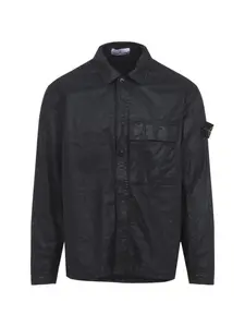 Рубашка с карманами с клапанами Stone Island, черный