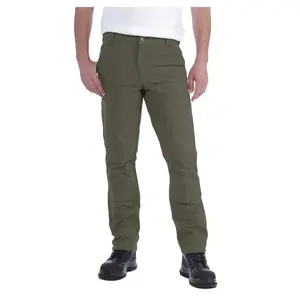 Брюки Carhartt Stretch Duck Dungaree Double Front Straight Fit, зеленый