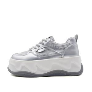 Joy&Mario Серебряные женские противоскользящие скейтерские кеды, цвет Silver