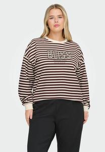 Толстовка ONLY Carmakoma CARLIZA, Decadent Chocolate/Beige