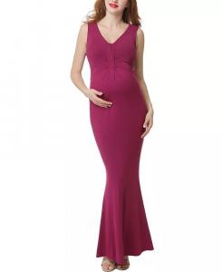 Платье-русалка для беременных макси kimi + kai, фиолетовый