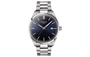 TISSOT Часы PR100 Collection Quartz Movement Men's Watch Watch 40mm Blue Dial Stainless Steel Case Stainless Steel Strap, Blue Dial