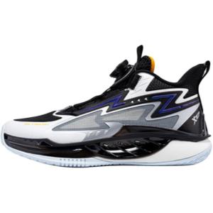 XTEP Детские баскетбольные кроссовки с нескользящей амортизацией, износостойкие, высокие, черно-белые, для подростков