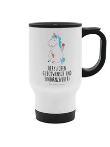 Белая кофейная кружка Единорог с надписью Mr. & Mrs. Panda