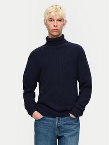 Свитер с высоким воротником обычного кроя Selected Homme, синий