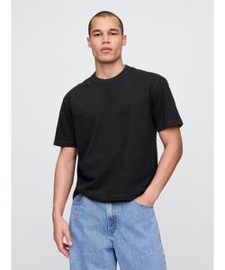 Футболка укороченная плотная с коротким рукавом унисекс GAP, черный