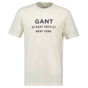 Футболка с коротким рукавом Gant Small Graphic 2003301, бежевый