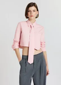Укороченная рубашка, рубашка с галстуком Calliope, Rosa Chiaro