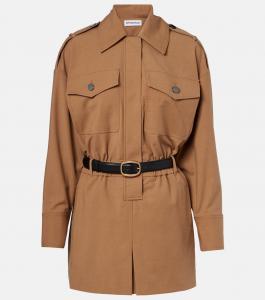 Ромпер из твила Self-Portrait, бежевый