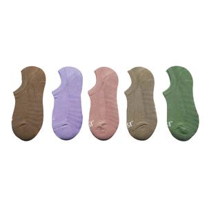 Носки No Show унисекс, набор из 5 пар 361°, 5 pack (coffee+фиолетовый+розовый+хаки+зеленый)