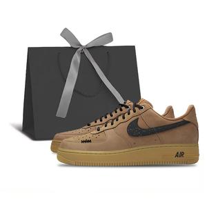Nike Air Force 1 Starry Night, Shopping Bag, Air Force 1 Abrasion Resistant Low top Skateboard Shoes Unisex Brown