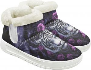 Зимние сапоги для женщин и мужчин, теплые ботинки с утеплением, флисовая подкладка, удобная резиновая подошва, модный подарок Cugasmaru, Tiger Flower