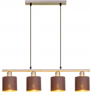 Подвесной светильник Näve Maron, коричневый / золотой