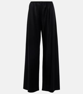 Широкие брюки Gala из натуральной шерсти THE ROW, черный