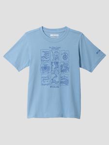 Футболка Columbia Valley Creek Short Sleeve Graphic Kids T-Shirt, ripple blue/hike guide