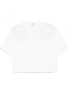 Elisabetta Franchi футболка с вышивкой, белый