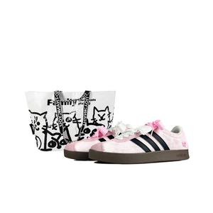 Adidas Neo Кроссовки для скейтбординга VL Court 2.0 Low Top унисекс, черно-розовые