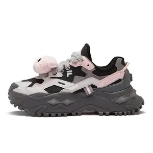 FILA FUSION Женские низкие кроссовки BIANCO WE Pirate Bear Chunky, серо-фиолетовые