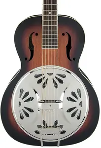 Гитара Gretsch G9220 Bobtail с круглым грифом A.E., корпус из красного дерева, резонатор Spider Cone, звукосниматель Fishman Nashville, двухцветный санберст
