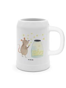 Пивная кружка с мышкой и звездами, без слов, белого цвета Mr. & Mrs. Panda