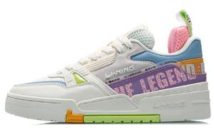 001 Кроссовки для скейтбординга женские низкие белые/синие/фиолетовые Lining