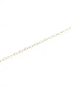 Браслет-Цепочка из стерлингового серебра с сердцем в форме сердца Spero London, gold