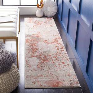 Ковер SAFAVIEH, 61 x 275 см, Meadow Collection BeigePink MDW596B современный абстрактный без ворса для прихожей, гостиной, кухни