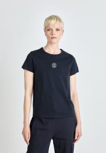 Футболка с принтом EVENTSA BOSS, темно-синий