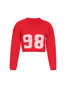 Женский свитер красного и белого цвета myMo