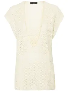 Топ рыхлой вязки с v-образным вырезом Fabiana Filippi, желтый