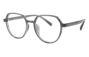 MUZU Унисекс очки для зрения, Single-frame multi-sided translucent grey-C02