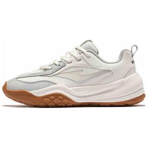 Erke Износостойкие повседневные туфли Pudding Cushioning с низким верхом, женские, белые, серые