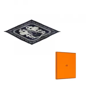 HERMES Шелковый  шарф Mulberry Silk Scarves Women's Marine Blue