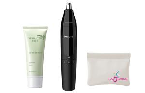 Триммер для волос в носу Моющийся бритва для всего тела с вращающейся на 360° головкой, мощный мотор без выдергивания NT1620/14 PHILIPS, серый черный