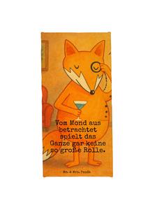 Mr. & Mrs. Panda Банное полотенце с дизайном Fuchs Lord и надписью, выполненной в бирюзовых пастельных тонах