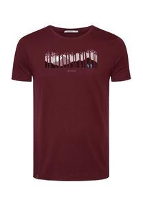 Рубашка GREENBOMB Nature Forest Couple, темно-красный