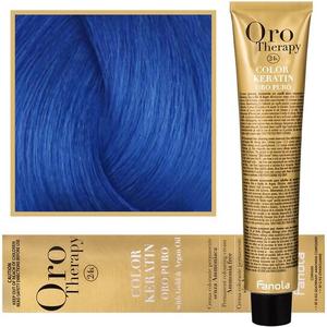 Синий, краска для волос, 100 мл Fanola, Oro Therapy, Color Keratin Oro Puro
