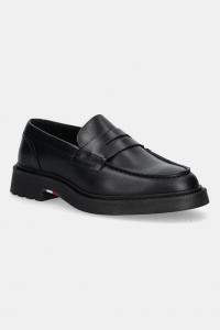Кожаные мокасины HILFIGER COMFORT LWT LTH LOAFER Tommy Hilfiger, черный