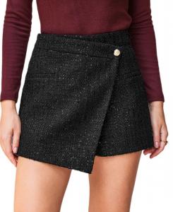 Женская черная юбка-шорты Парижские ночи Cupshe, Black