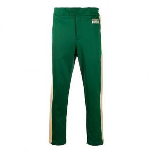 Брюки GUCCI Technical jersey joggers 'Green', зеленый