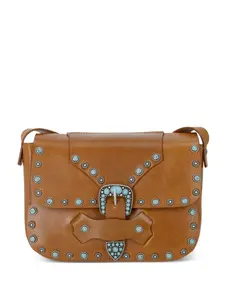 Кожаная сумка на плечо Kaya Fortela, коричневый