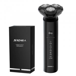 RS7365 роторная бритва из нержавеющей стали с тремя лезвиями, моющаяся для всего тела, мужская 10W электробритва, дорожная портативная SID, черный