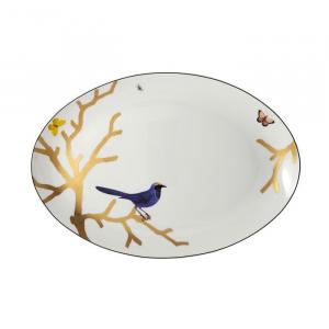 Овальное блюдо Bernardaud Aux Oiseaux, мультиколор