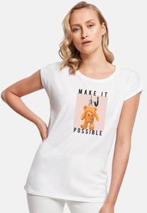 Футболка с принтом ROLL UP D-TEDPOS Be Famous, белый