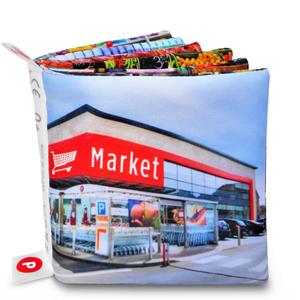 Развивающая книжка из мягкого материала для малыша, мягкая книжка для малышей, фото полок магазинов, иллюстрации товаров, покупки с малышом, PARENTI KZA1