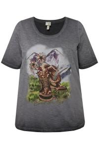 Рубашка Ulla Popken, светло-серый/темно-серый