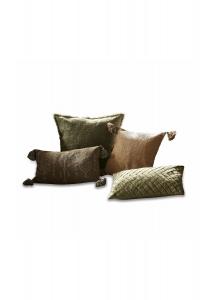 Комплект чехлов на подушки Donagh, 4 шт. зеленый/коричневый Loberon, цвет Gesamt Breite Braun
