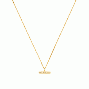 Подвеска-Колье с камнем в форме буквы Т от Люси Уильямс Missoma, золото