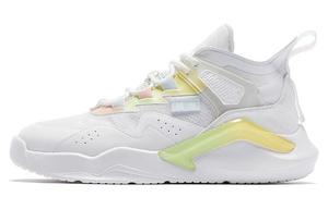 Женские скейтбордические кроссовки Dry Mid Top, белые/зеленые Qiaodan